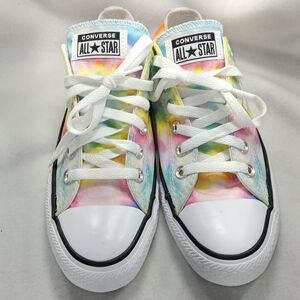 converse low top sneakers women size 7.5 tie-die multi